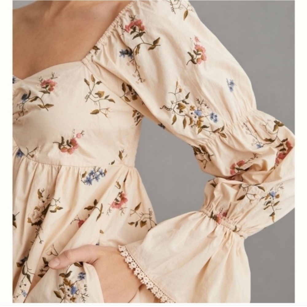 Anthropologie Embroidered Babydoll Dress - Picture 3 of 3